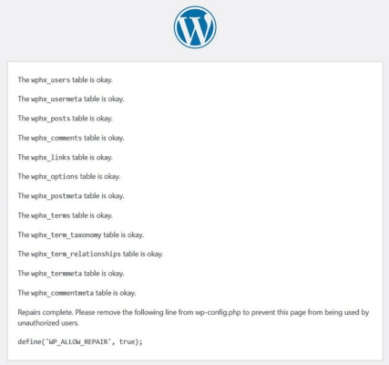 WordPress-repairs-complete