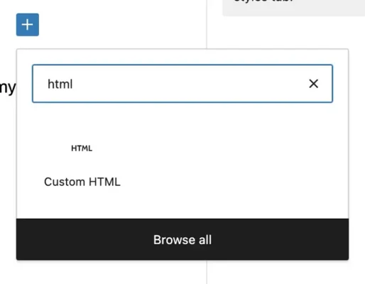 Adding-a-custom-HTML-block-inside-the-block-editor