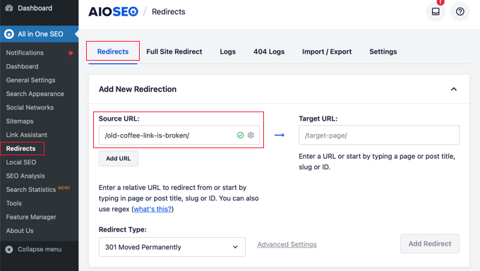 redirectpages-aioseo-sourceurl