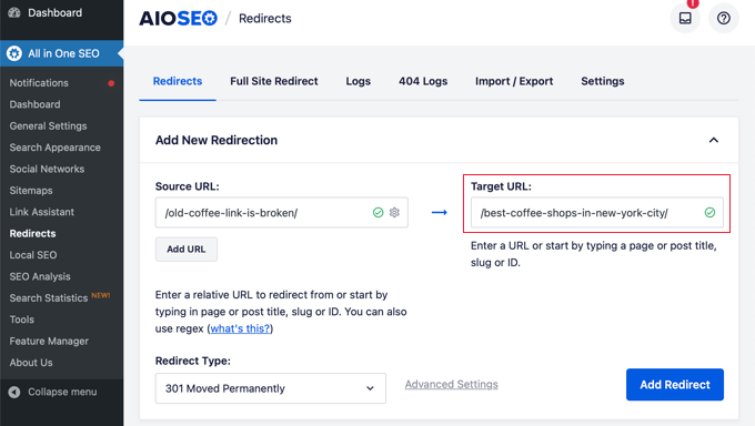 4redirectpages-aioseo-targeturl