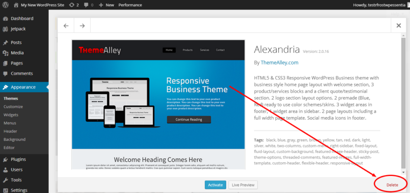 delete-a-wordpress-theme