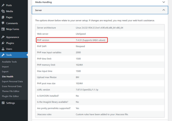locating-php-version-in-site-health